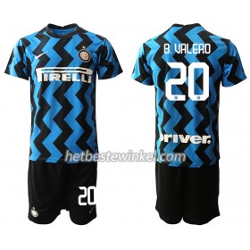 Inter Milan Borja Valero 20 Kind Voetbaltenues Thuis 2020/21 - SS (+ Korte broeken)